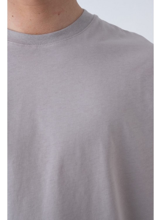 24/1 Basic Tshirt – Gri - Oversize Fit