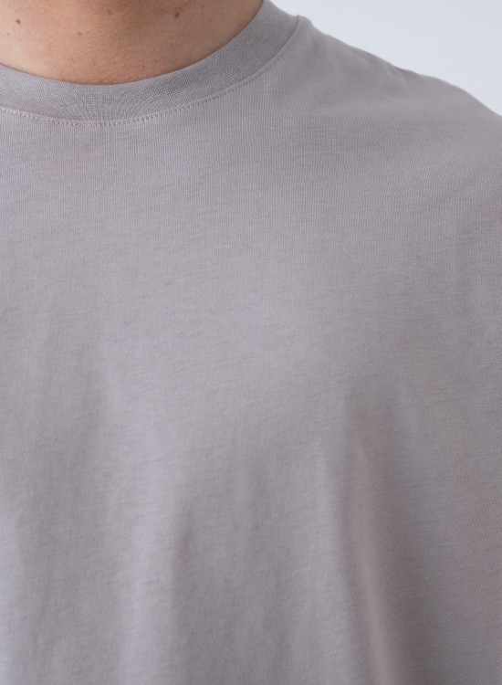 24/1 Basic Tshirt – Gri - Oversize Fit