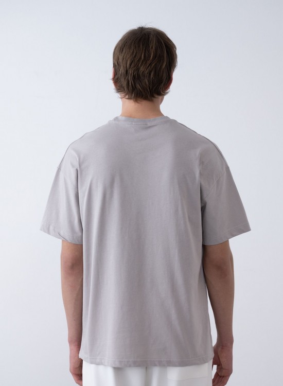 24/1 Basic Tshirt – Gri - Oversize Fit
