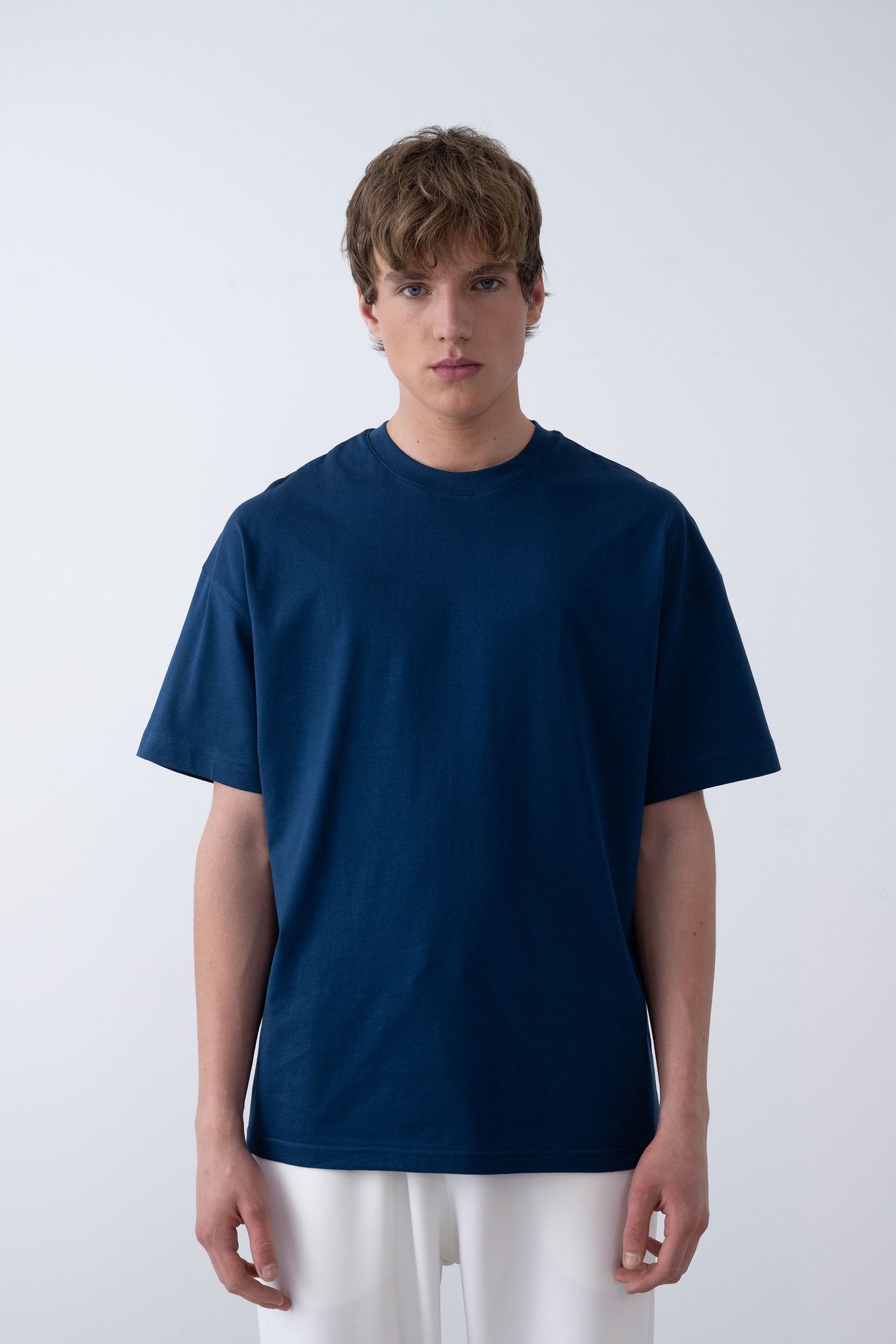 24/1 Basic Tshirt – İndigo - Oversize Fit
