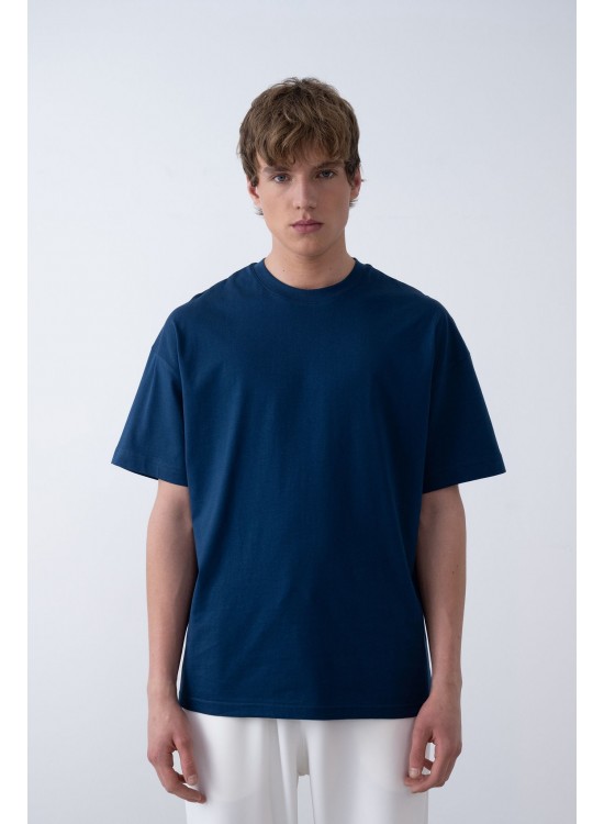 24/1 Basic Tshirt – İndigo - Oversize Fit