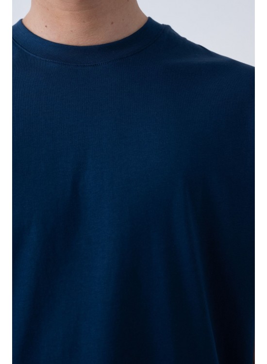24/1 Basic Tshirt – İndigo - Oversize Fit