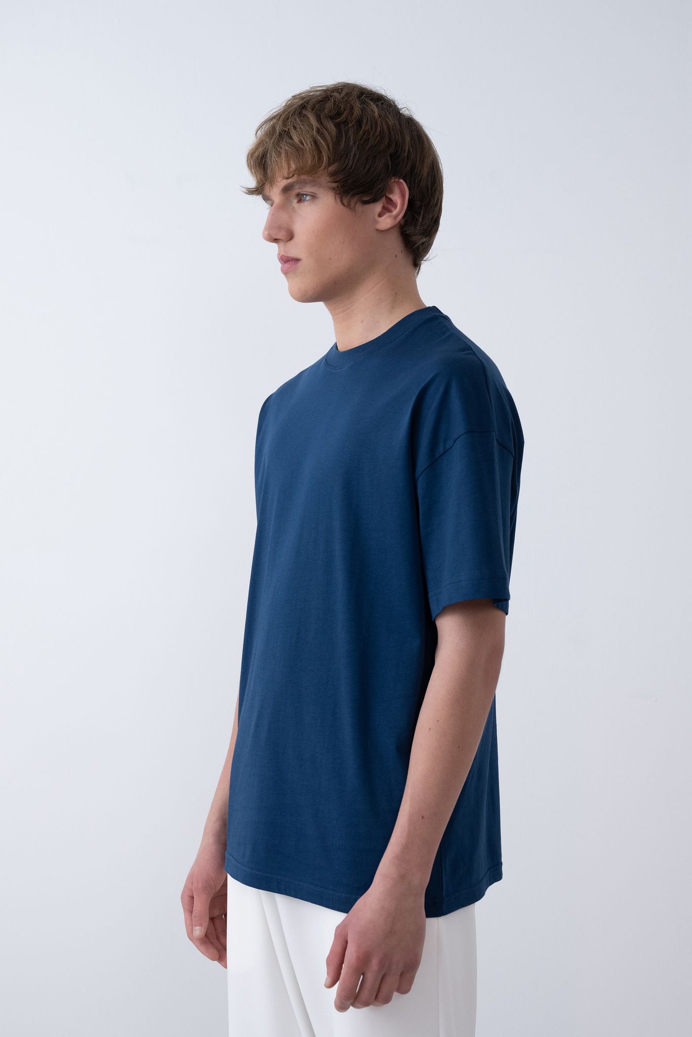 24/1 Basic Tshirt – İndigo - Oversize Fit