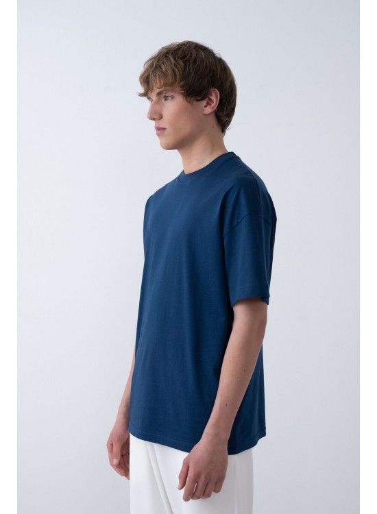24/1 Basic Tshirt – İndigo - Oversize Fit
