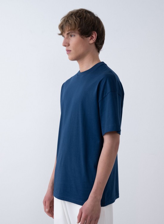 24/1 Basic Tshirt – İndigo - Oversize Fit