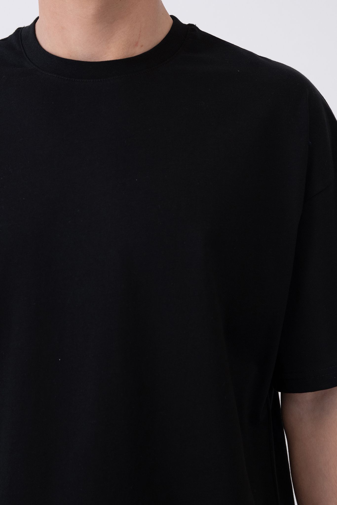 24/1 Basic Tshirt – Siyah - Oversize Fit