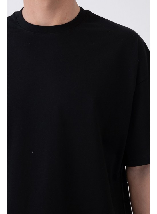 24/1 Basic Tshirt – Siyah - Oversize Fit