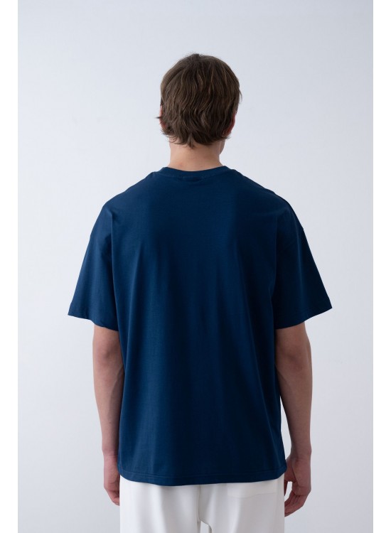 24/1 Basic Tshirt – İndigo - Oversize Fit