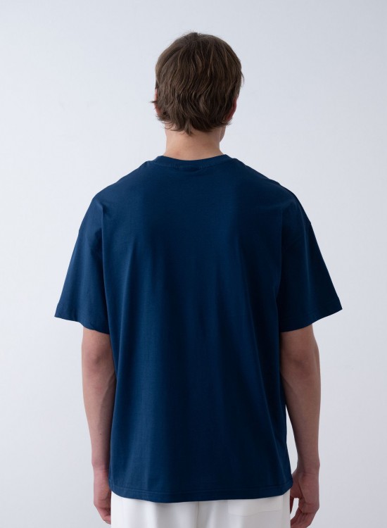 24/1 Basic Tshirt – İndigo - Oversize Fit