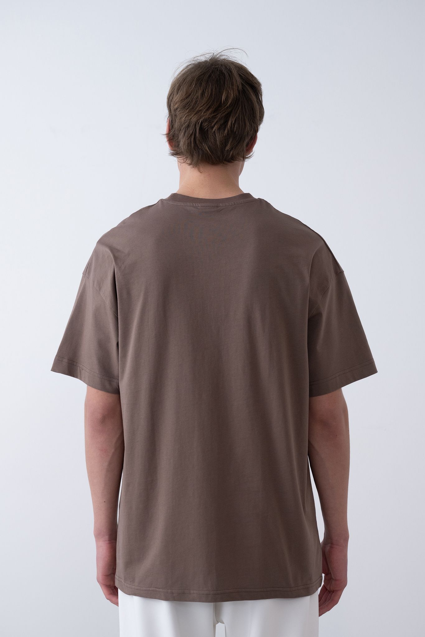 24/1 Basic Tshirt – Kahve - Oversize Fit