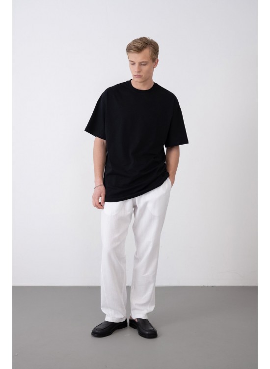 24/1 Basic Tshirt – Siyah - Oversize Fit