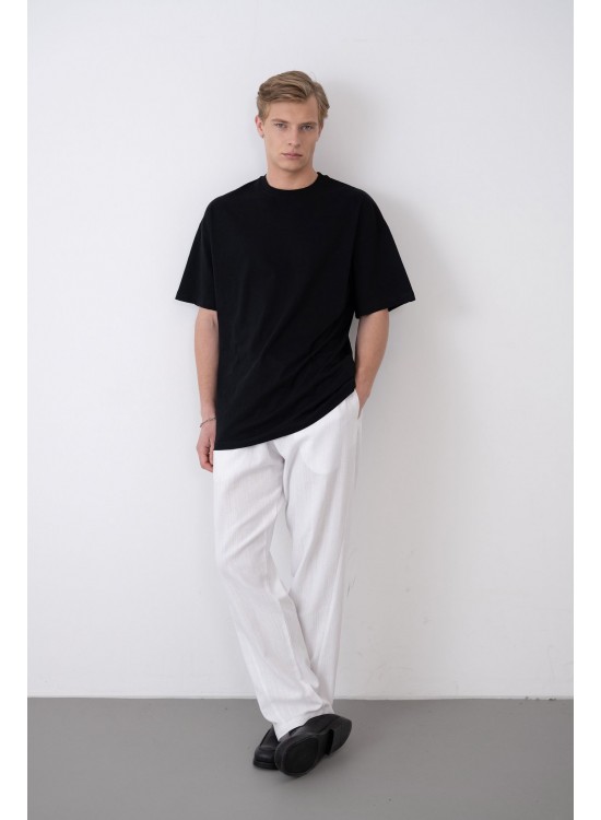 24/1 Basic Tshirt – Siyah - Oversize Fit