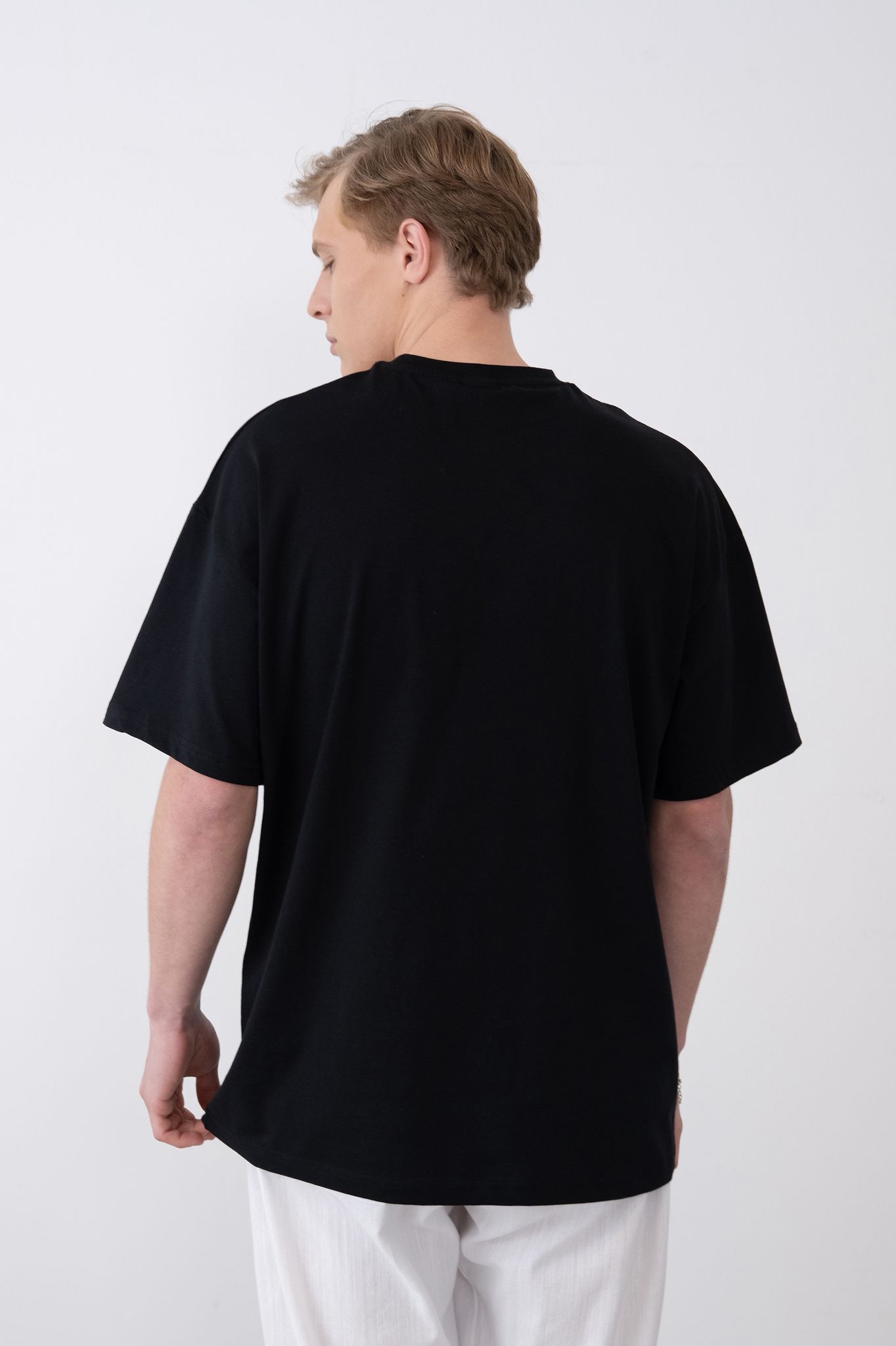 24/1 Basic Tshirt – Siyah - Oversize Fit