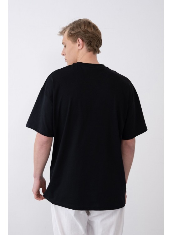 24/1 Basic Tshirt – Siyah - Oversize Fit