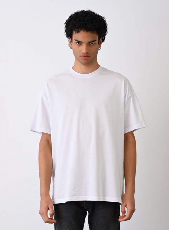 24/1 Basic Tshirt – Beyaz - Oversize Fit