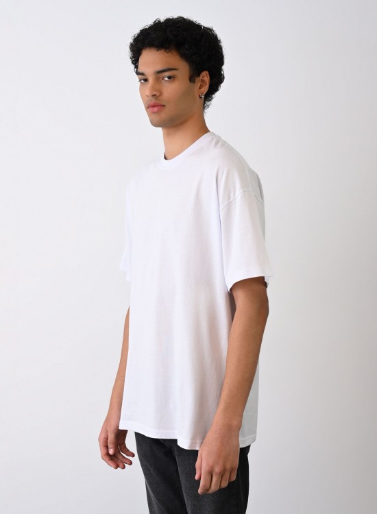 24/1 Basic Tshirt – Beyaz - Oversize Fit