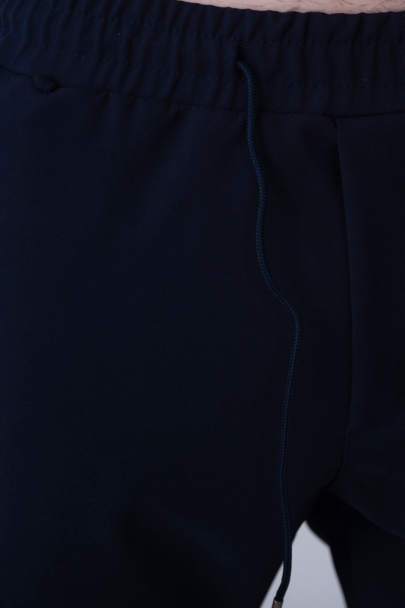 Dokuma Kumaş Likralı Jogger Pantolon – Lacivert -  Boyfriend Fit