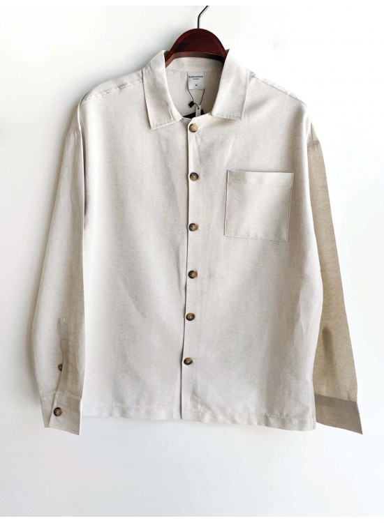 Dokuma Keten Gömlek – Oversize Fit Dokuma Keten Gömlek – Oversize Fit