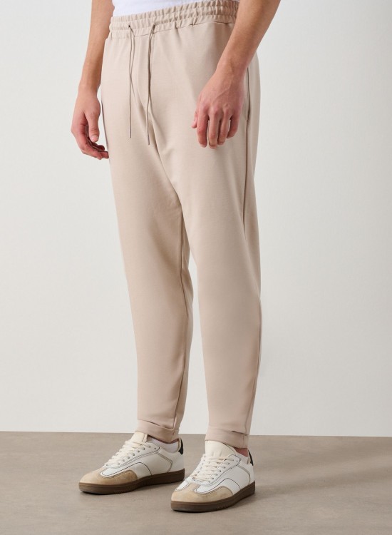 Soft Kumaş Pantolon – Bej  - Regular Fit