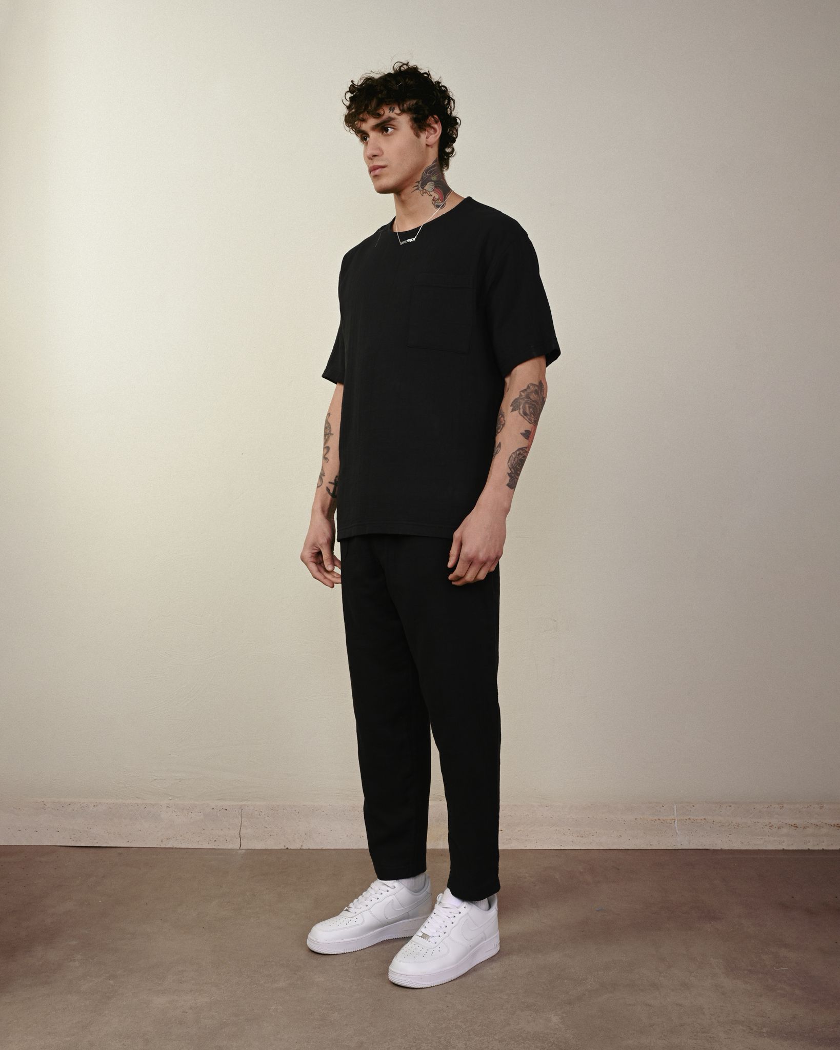 Keten Pantolon – Siyah - Boyfriend Fit