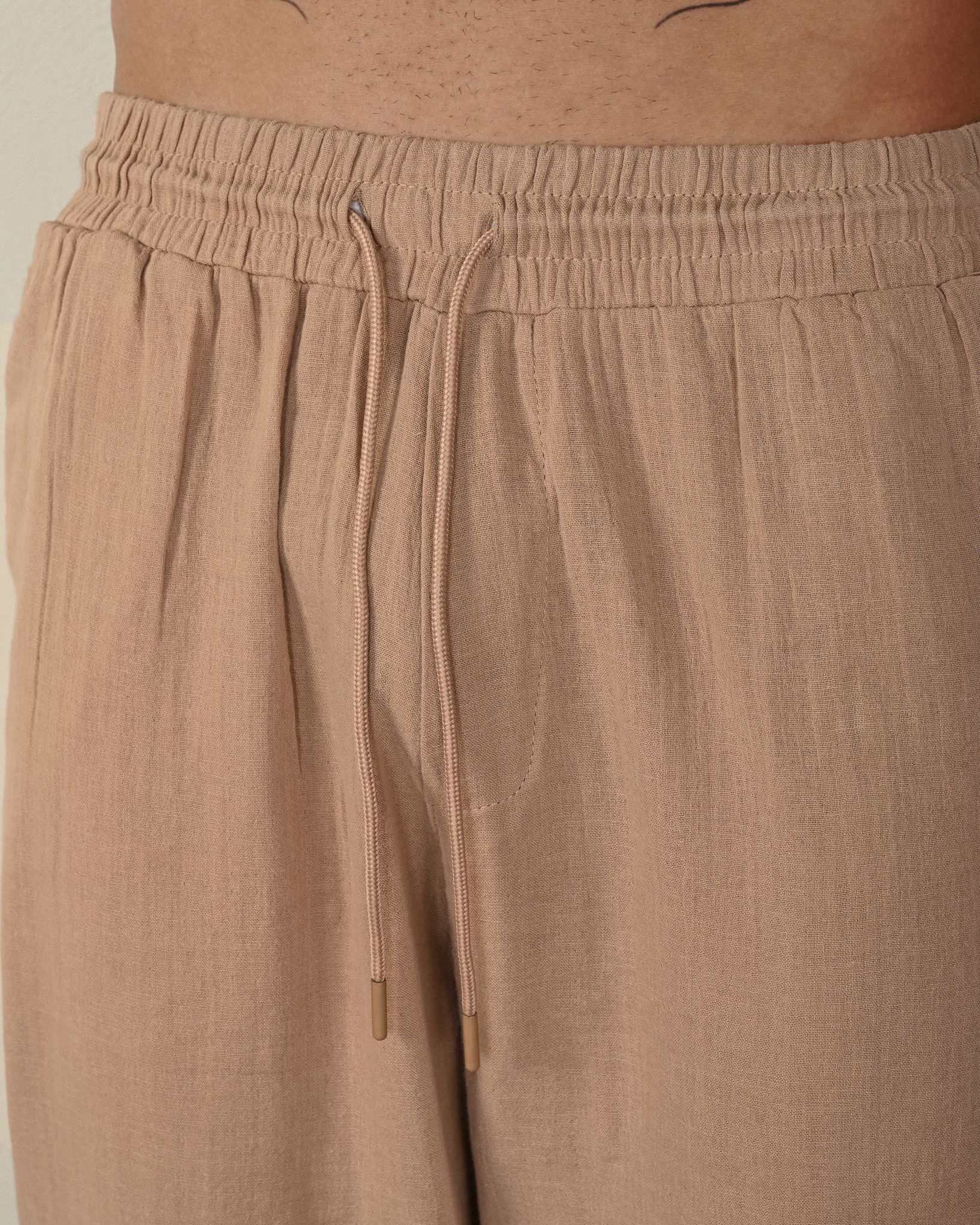 Keten Pantolon – Vizon - Boyfriend Fit