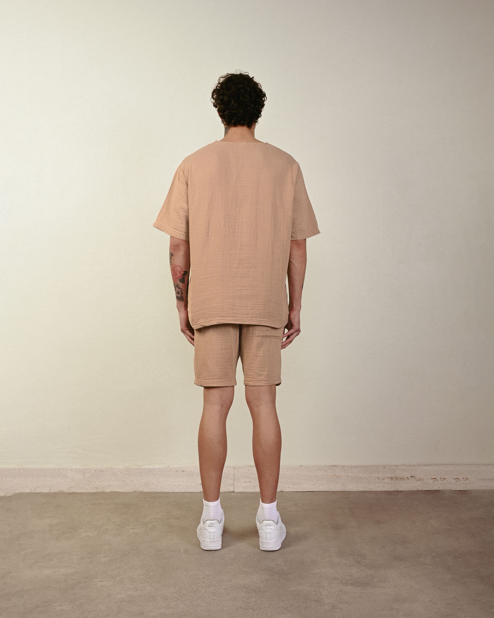 Keten Şort – Bej - Regular Fit