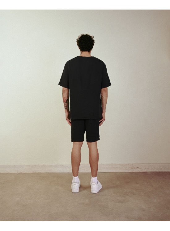 Keten Şort – Siyah - Regular Fit