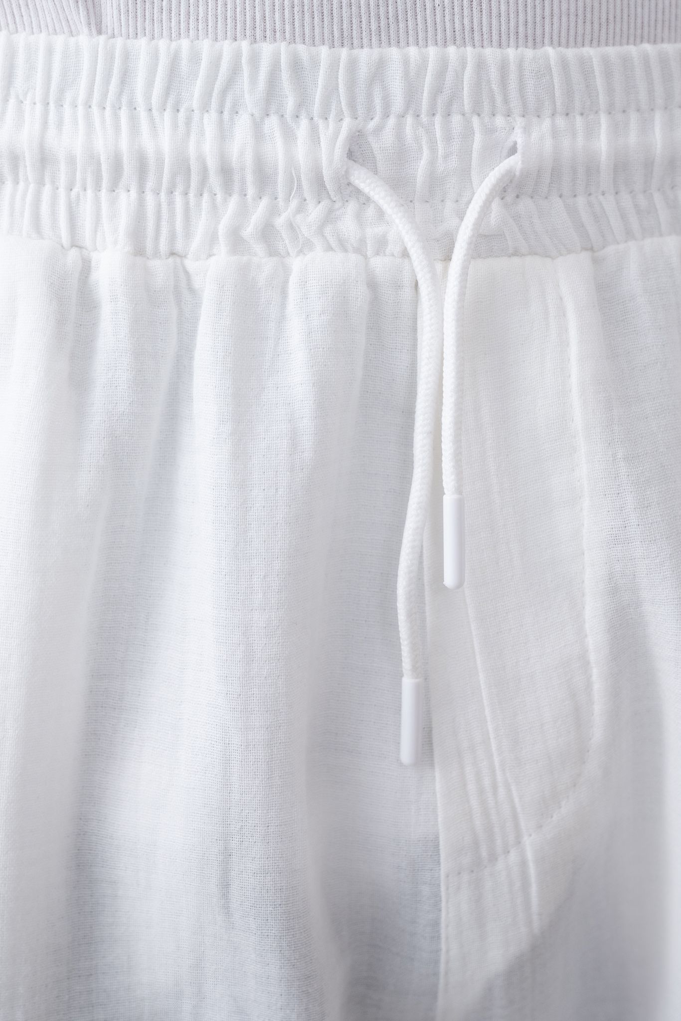 Keten Şort – Beyaz - Regular Fit