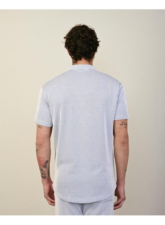 Soft Kumaş Gömlek – Mavi - Oversize Fit