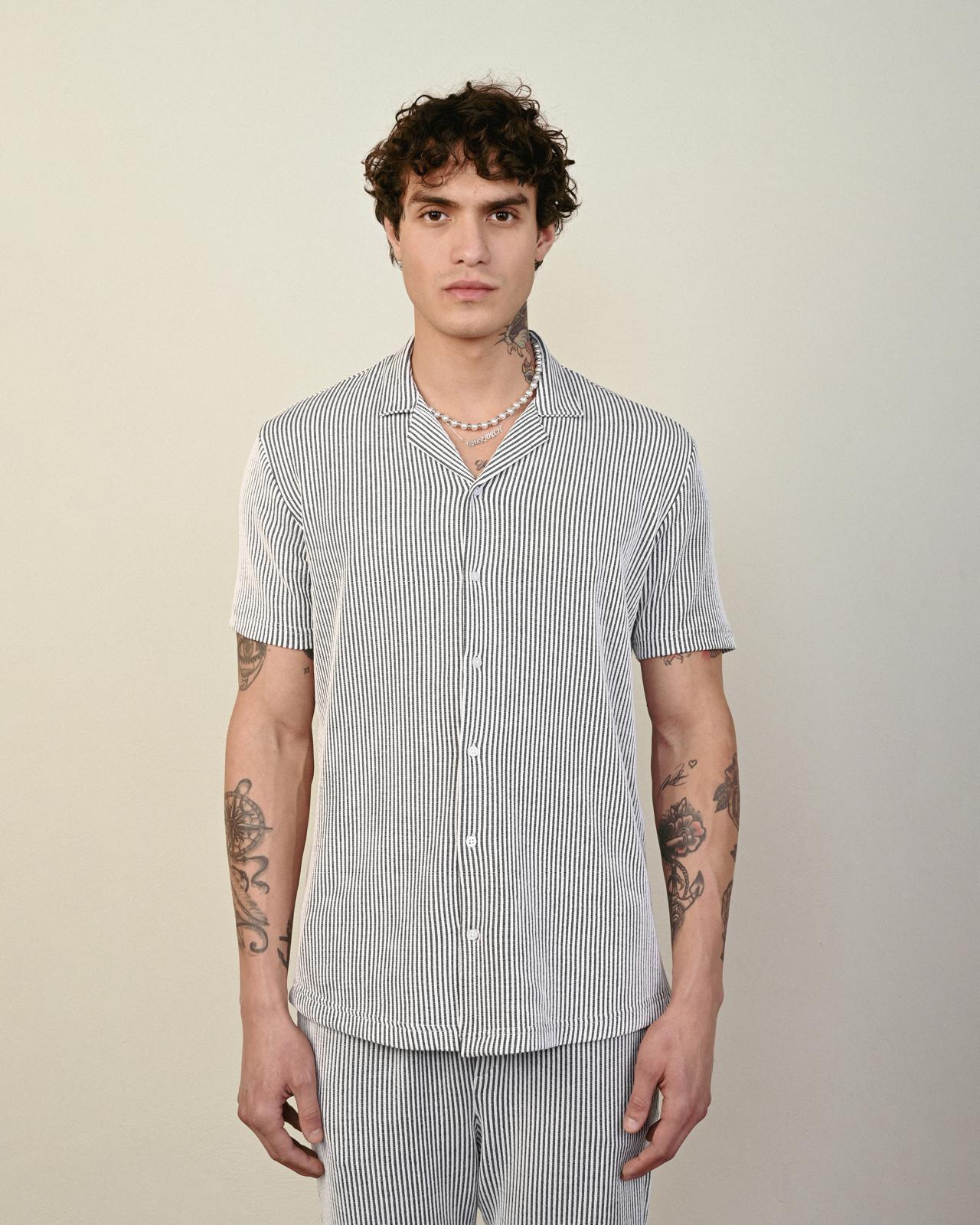 Soft Kumaş Gömlek – Siyah - Oversize Fit