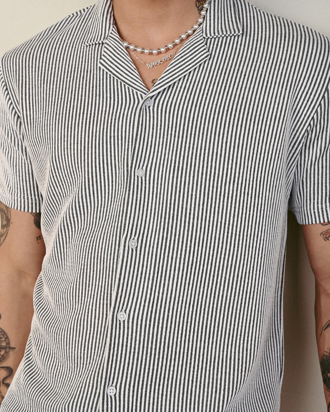 Soft Kumaş Gömlek – Siyah - Oversize Fit