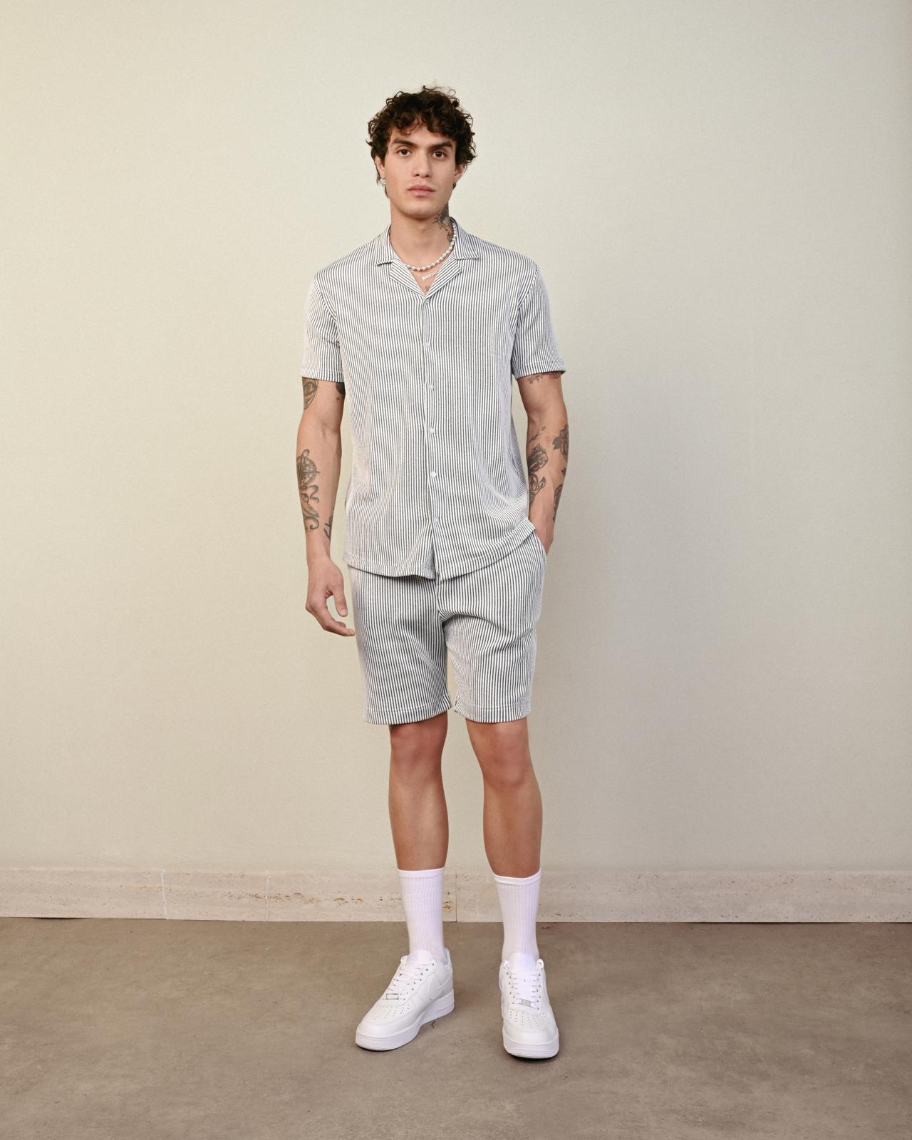 Soft Kumaş Gömlek – Siyah - Oversize Fit