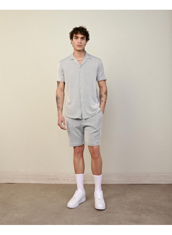 Soft Kumaş Gömlek – Siyah - Oversize Fit