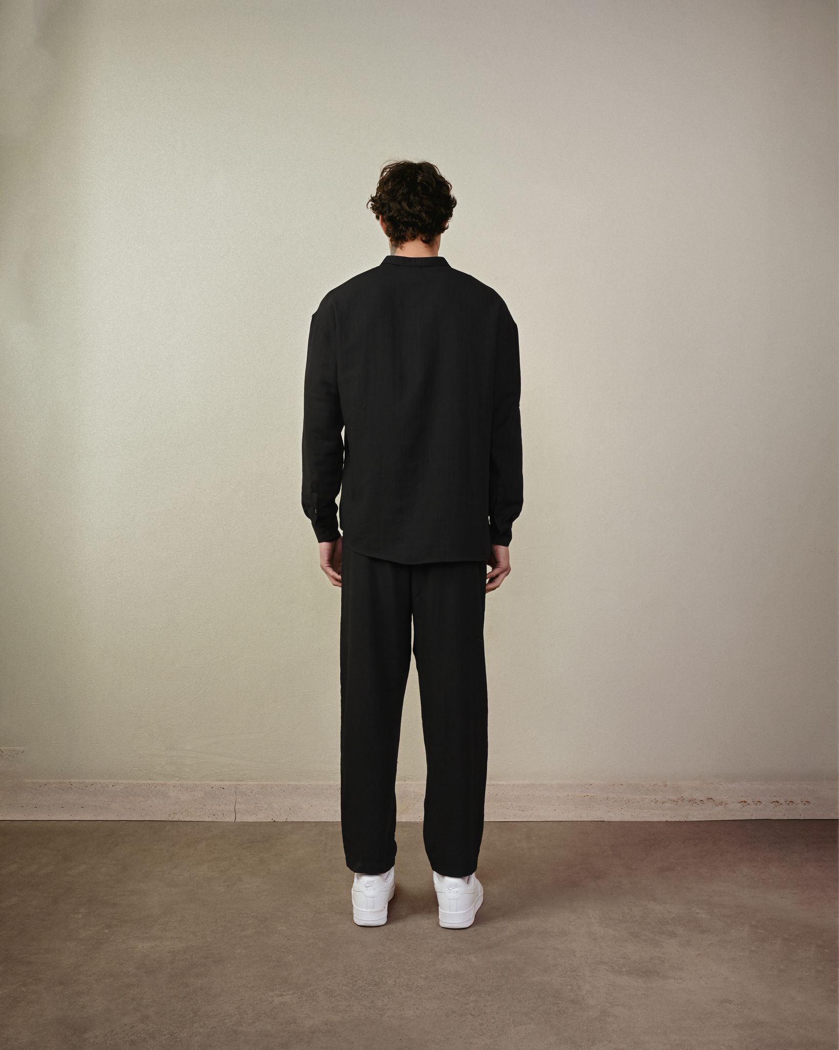 Keten Jogger Pantolon – Siyah - Boyfriend Fit