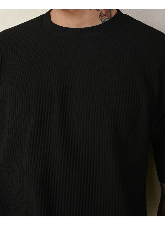 Raporlu Tshirt – Siyah - Oversize Fit