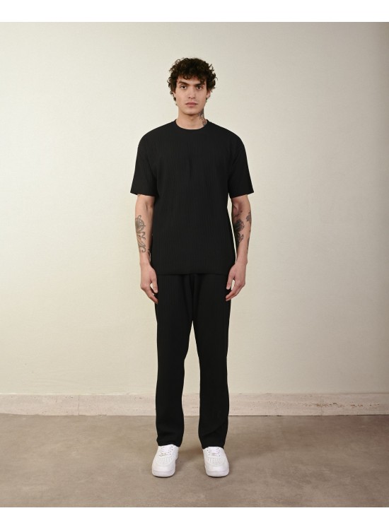 Raporlu Tshirt – Siyah - Oversize Fit