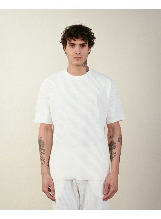 Raporlu Tshirt – Beyaz - Oversize Fit
