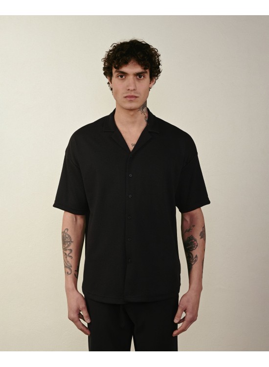"BEYOND" Gömlek - Siyah – Oversize Fit