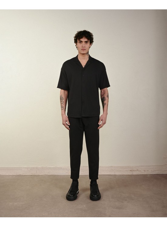 "BEYOND" Gömlek - Siyah – Oversize Fit