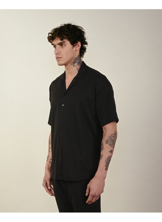 "BEYOND" Gömlek - Siyah – Oversize Fit