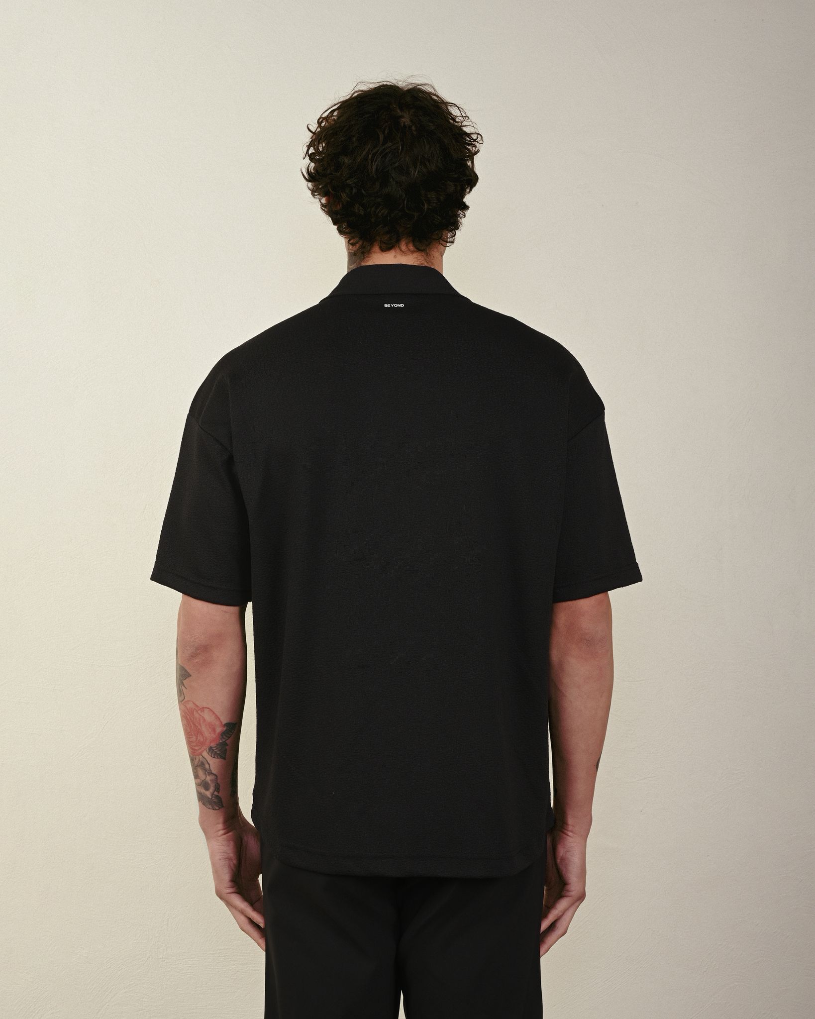 "BEYOND" Gömlek - Siyah – Oversize Fit