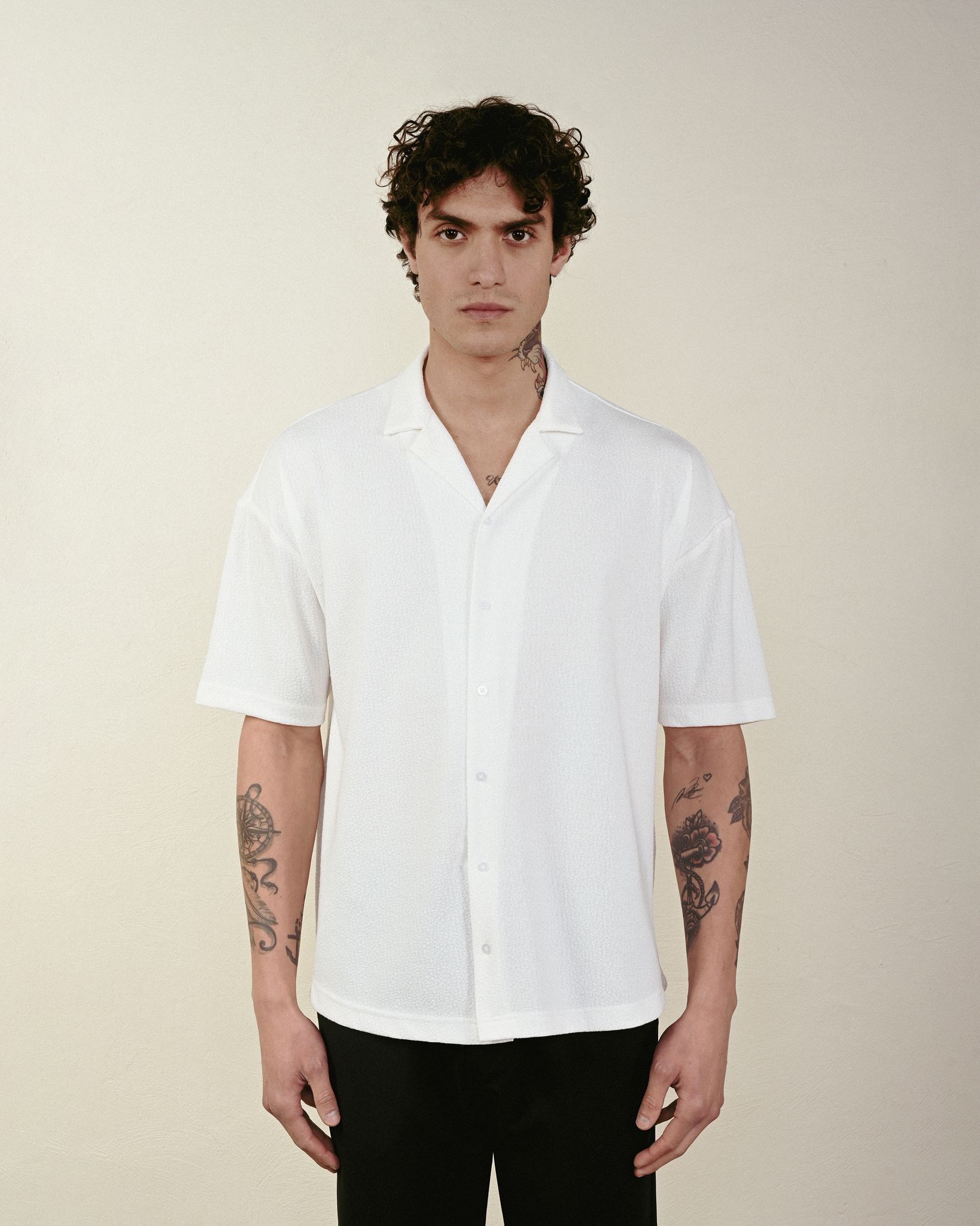 "BEYOND" Gömlek - Beyaz – Oversize Fit
