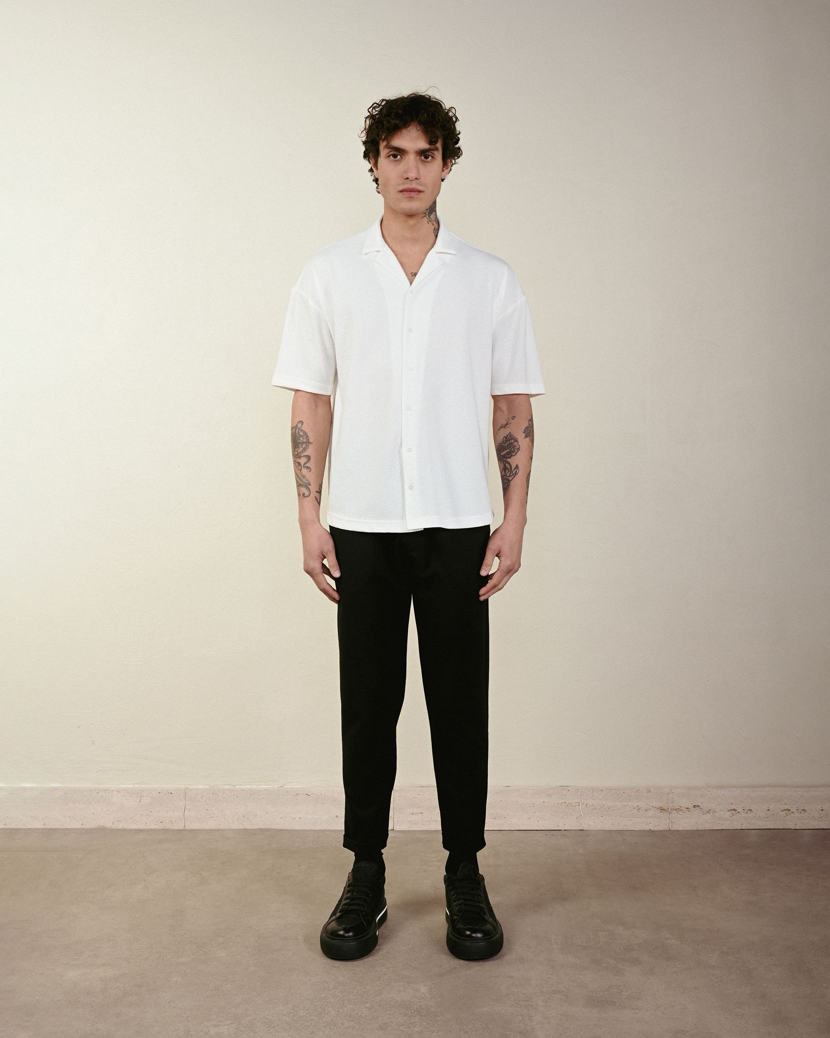 "BEYOND" Gömlek - Beyaz – Oversize Fit