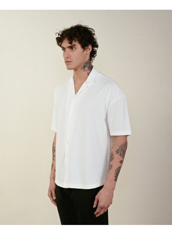 "BEYOND" Gömlek - Beyaz – Oversize Fit