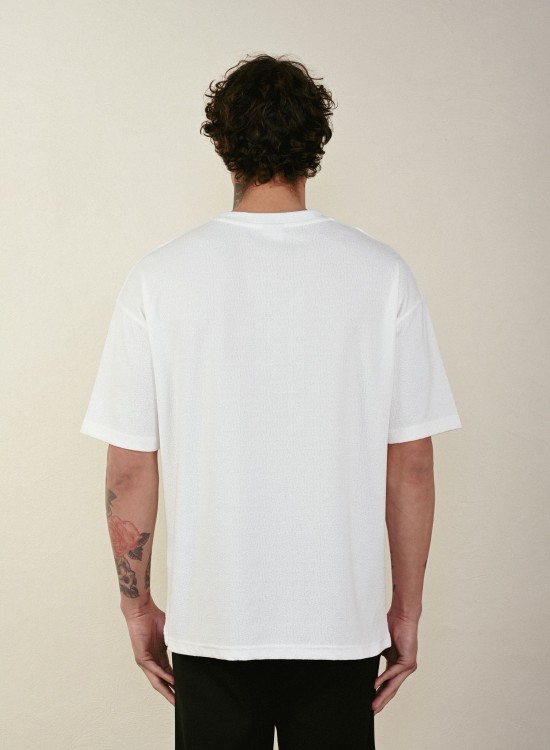 "BEYOND" Tshirt – Beyaz -  Oversize Fit