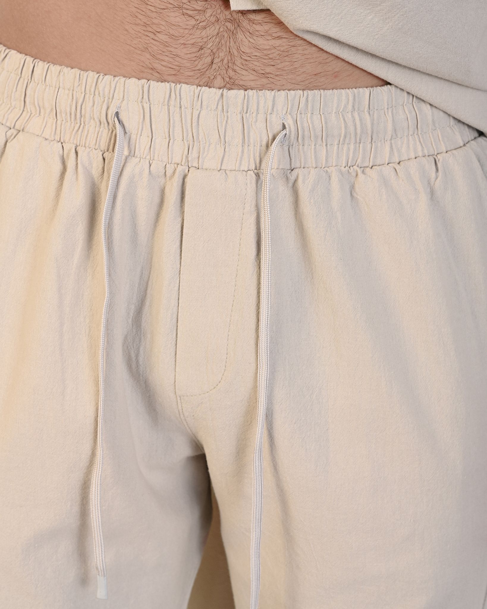 Gabardin Jogger Pantolon – Taş - Boyfriend Fit
