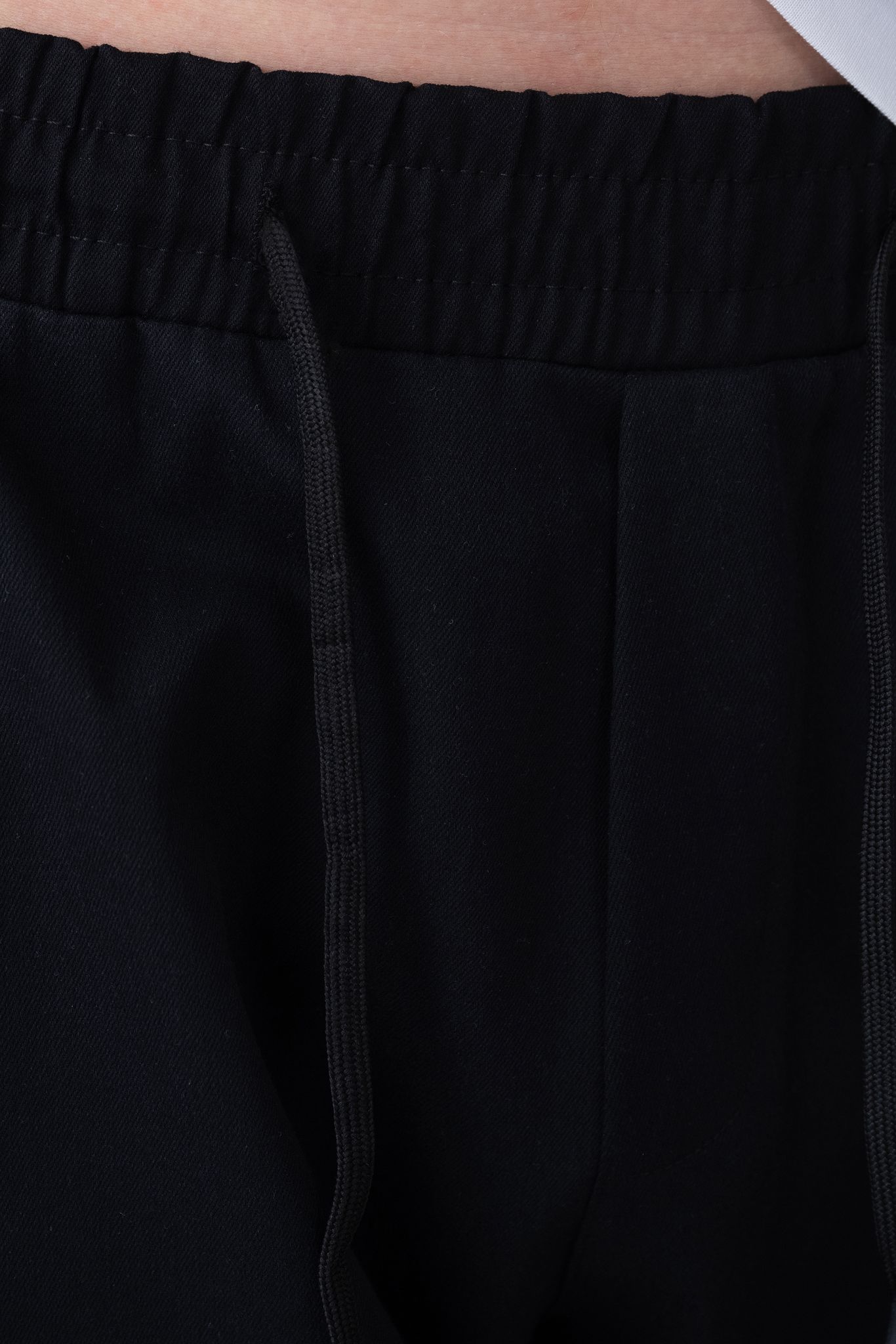 Soft Kumaş Likralı Jogger Pantolon – Siyah - Boyfriend Fit