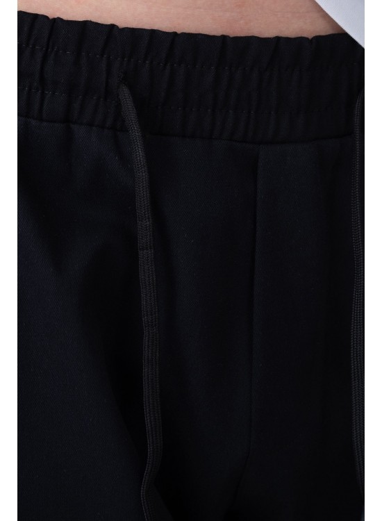 Soft Kumaş Likralı Jogger Pantolon – Siyah - Boyfriend Fit