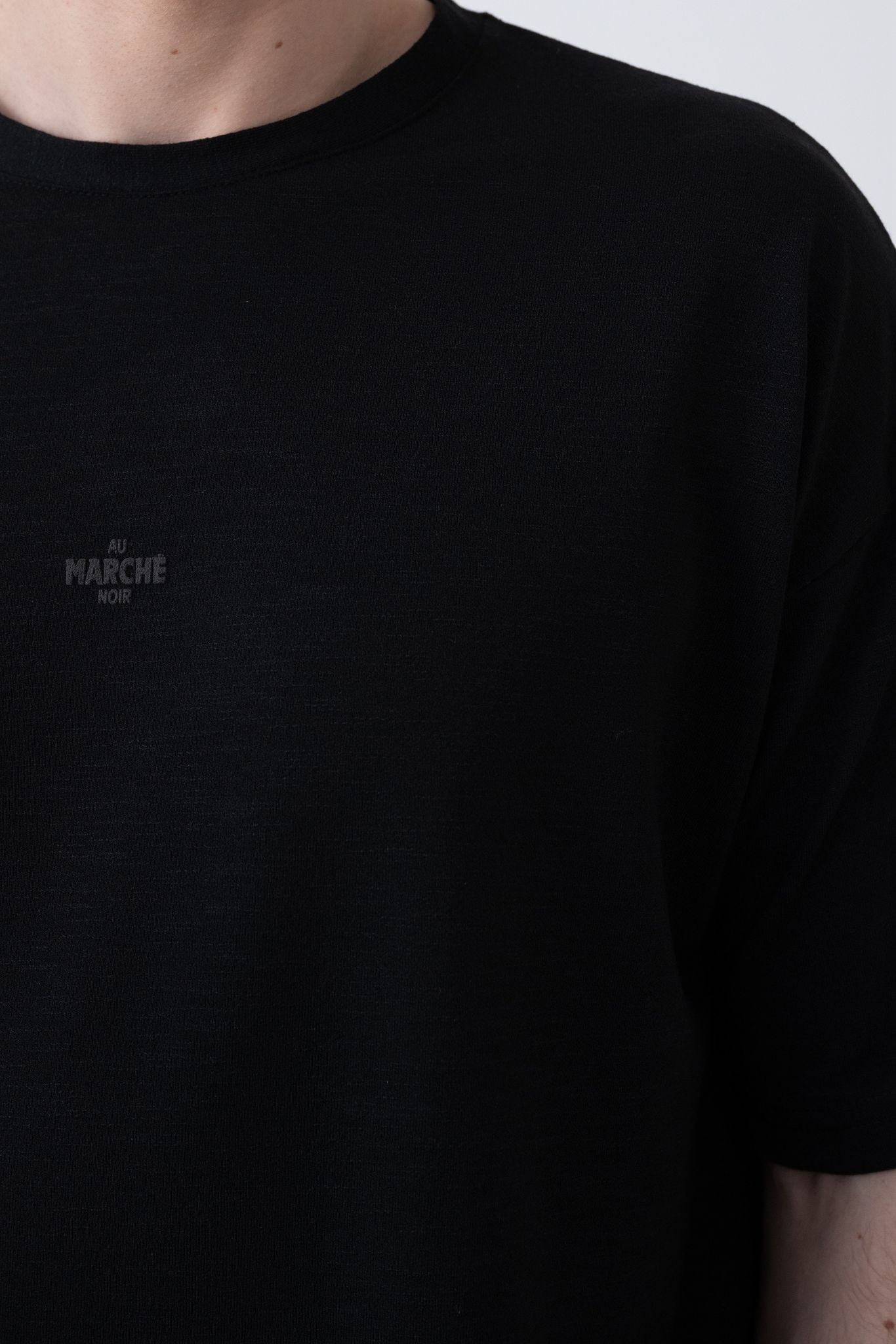 "MARCHE" Tensel Tshirt – Siyah -  Regular Fit