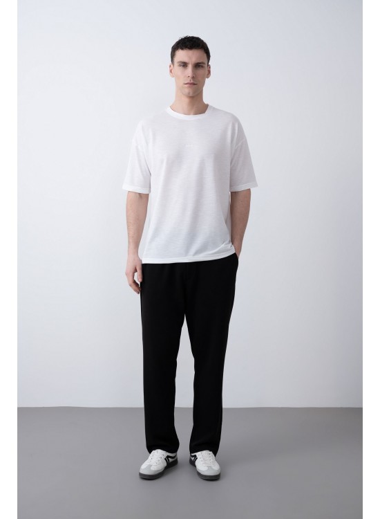 "MARCHE" Tensel Tshirt – Beyaz -  Regular Fit